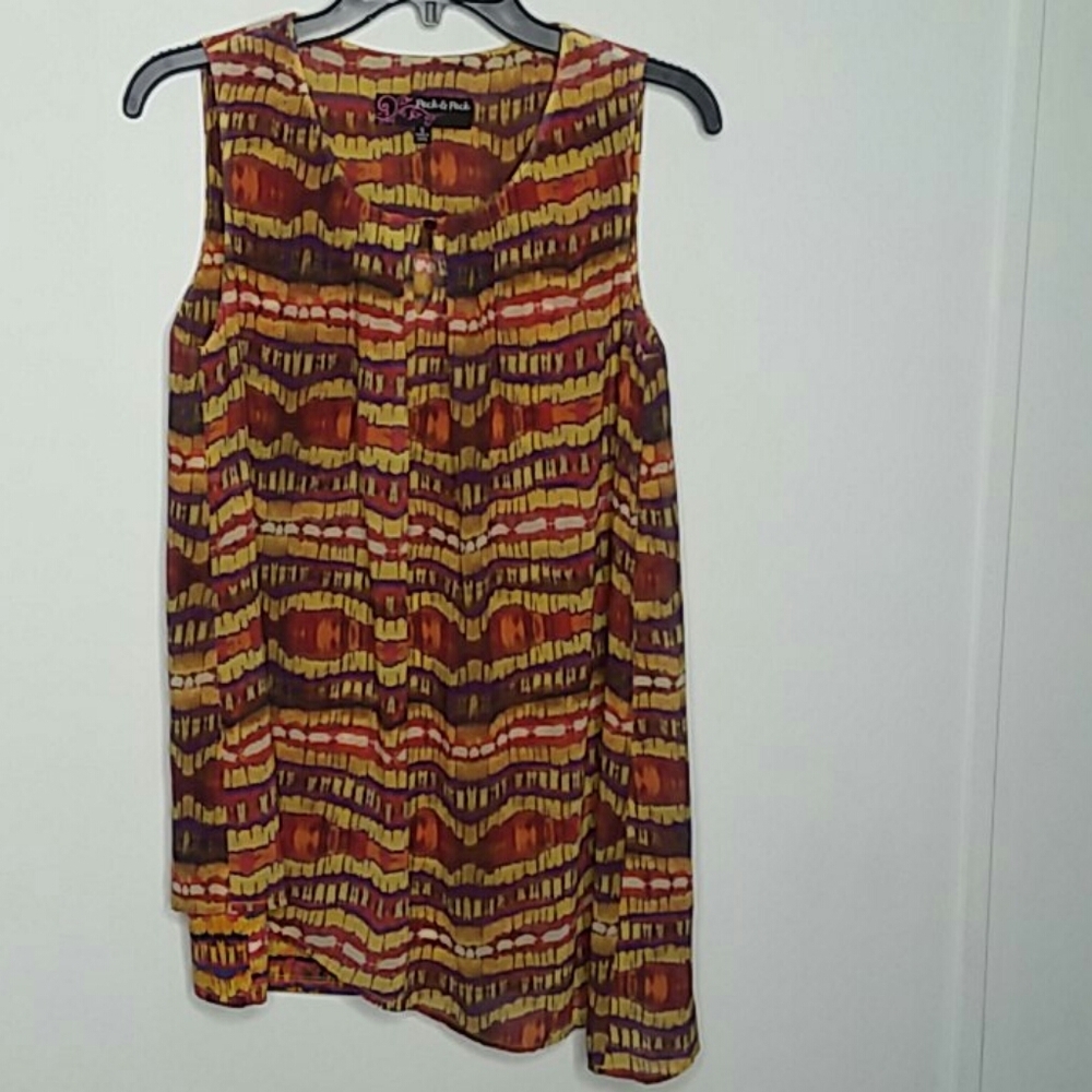 Peck & Peck Sleeveless Asymmetric Tank Sz. Small